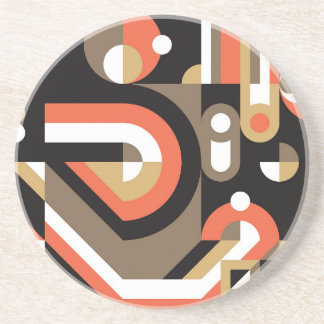 Geometric Abstract: Futuristic Artwork Design. Coaster