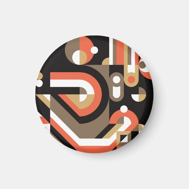 Geometric Abstract: Futuristic Artwork Design. Magnet (Front)