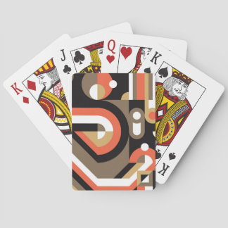 Geometric Abstract: Futuristic Artwork Design. Playing Cards