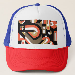 Geometric Abstract: Futuristic Artwork Design. Trucker Hat