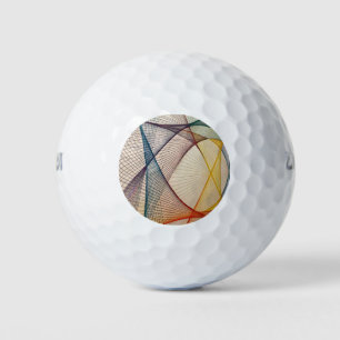 Geometric Abstract Golf Ball