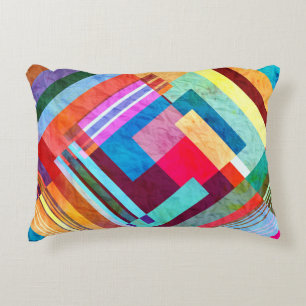Geometric abstract, graphic colour background. decorative cushion