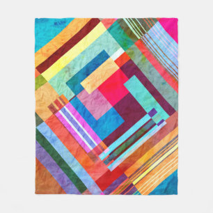 Geometric abstract, graphic colour background. fleece blanket