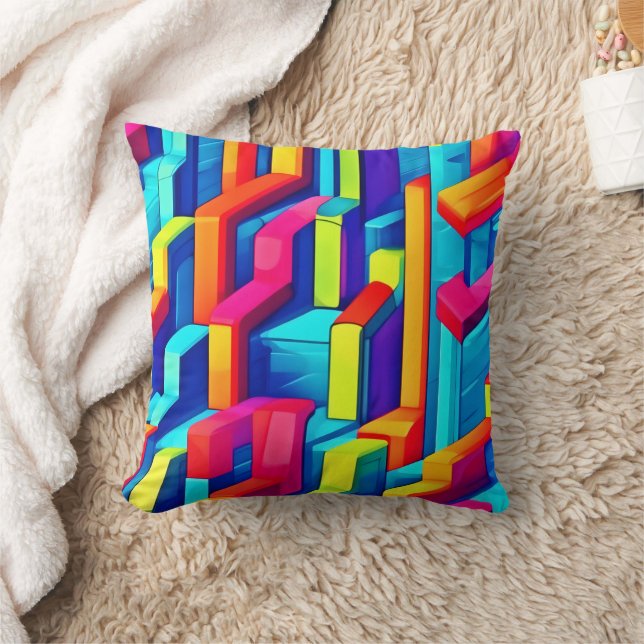 Geometric Abstract Harmony Cushion (Blanket)