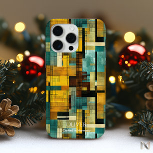 Geometric Abstract Harmony – Earthy Sophisticated iPhone 15 Pro Max Case