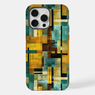 Geometric Abstract Harmony – Earthy Sophisticated iPhone 15 Pro Max Case