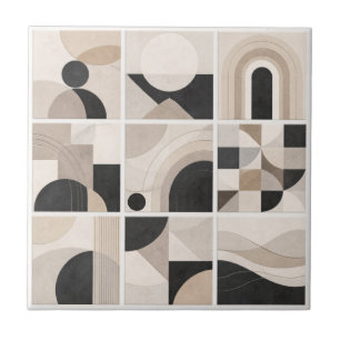 Geometric Abstract Harmony – Modern Ceramic Tile