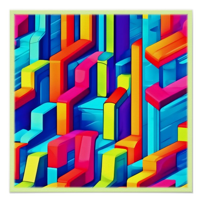 Geometric Abstract Harmony Poster (Front)