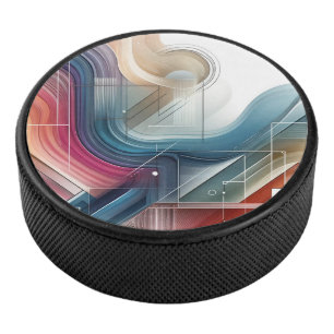 Geometric Abstract Hockey Puck – Gradient Design