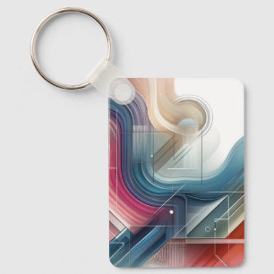 Geometric Abstract Keychain