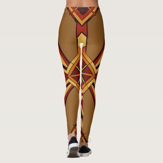 Geometric Abstract Leggings (Back)