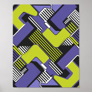 Geometric Abstract Lines and Shapes Poster