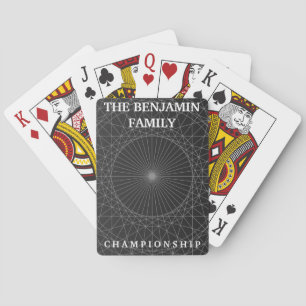 geometric abstract modern customisable family gift playing cards