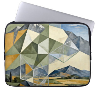 Geometric Abstract Mountain Landscape Laptop Sleeve