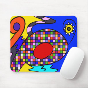 Geometric abstract mouse pad