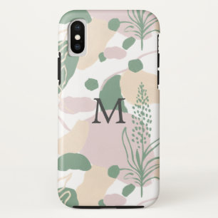 Geometric Abstract Pastel Botanicals Monogram Case-Mate iPhone Case