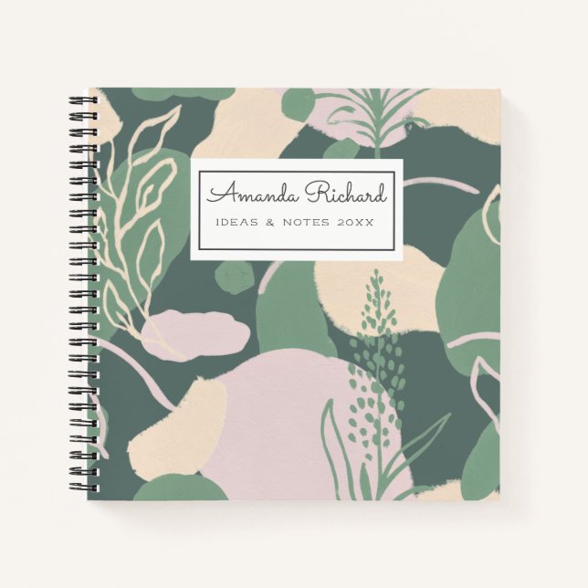 Geometric abstract Pastel Notebook (Front)