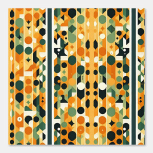 Geometric Abstract Pattern in Warm Tones Wallpaper