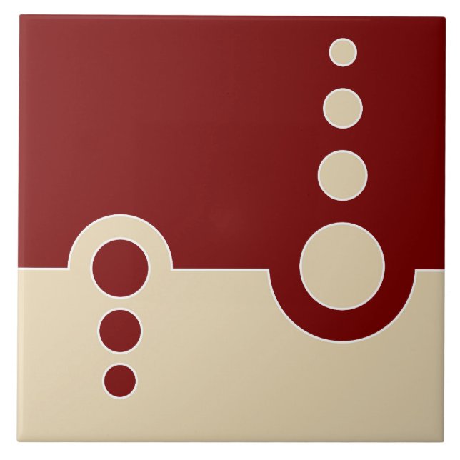 Geometric, abstract pattern, modern, circles tile (Front)