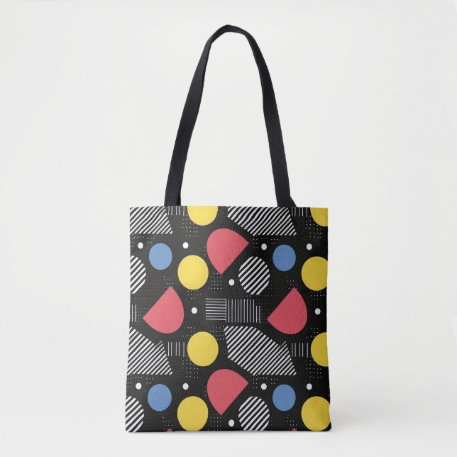 Geometric Abstract Pattern Tote Bag (Front)