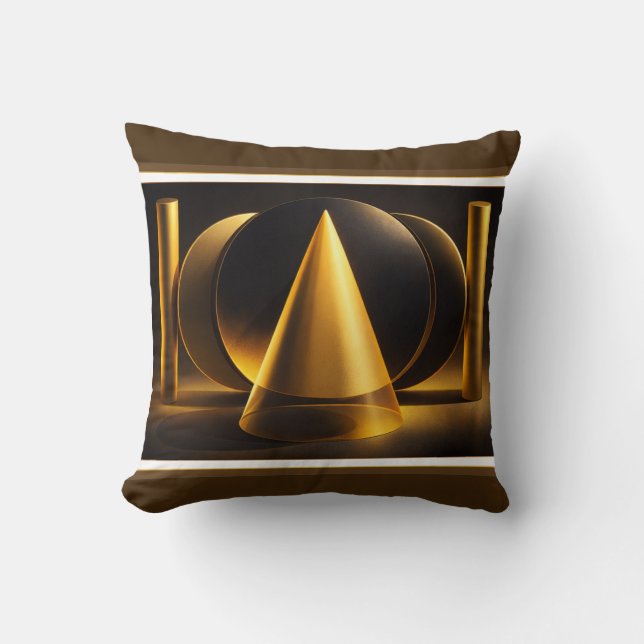 Geometric Abstract Poster – Vibrant Modern Design Cushion (Front)