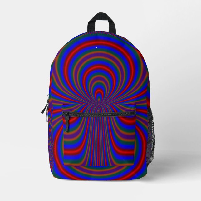 Geometric Abstract  Printed Backpack (Front)