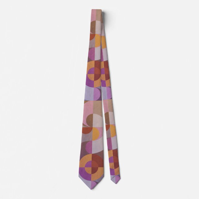 Geometric abstract Retro circles Elegant colourful Tie (Front)