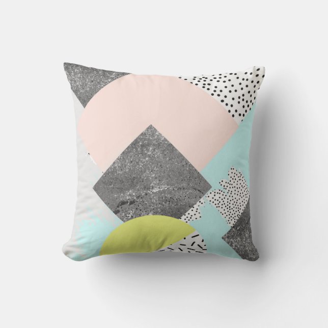 Geometric Abstract Scandi Design Cushion (Front)