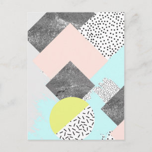 Geometric Abstract Scandi Design Postcard
