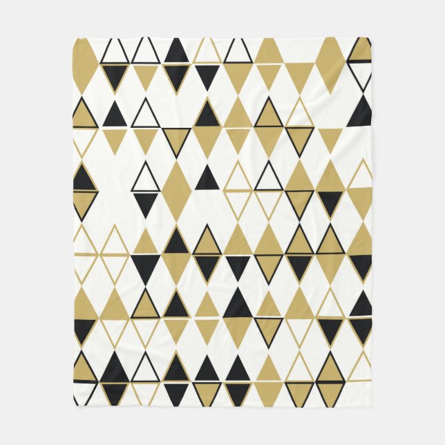 Geometric abstract seamless pattern of coloured sh fleece blanket (Front)