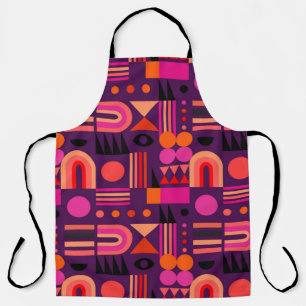Geometric abstract seamless pattern with shapes of apron