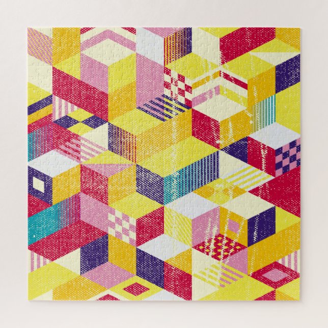 Geometric, abstract seamless vintage design. jigsaw puzzle (Vertical)