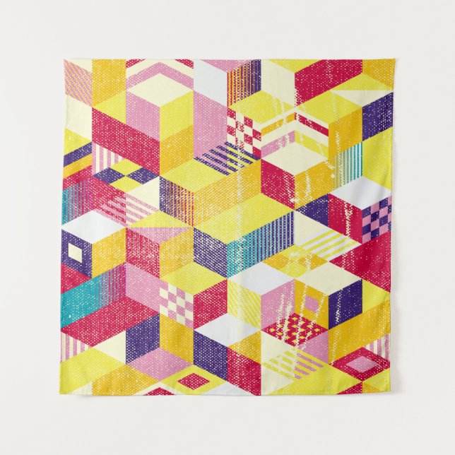 Geometric, abstract seamless vintage design. tapestry (Front)