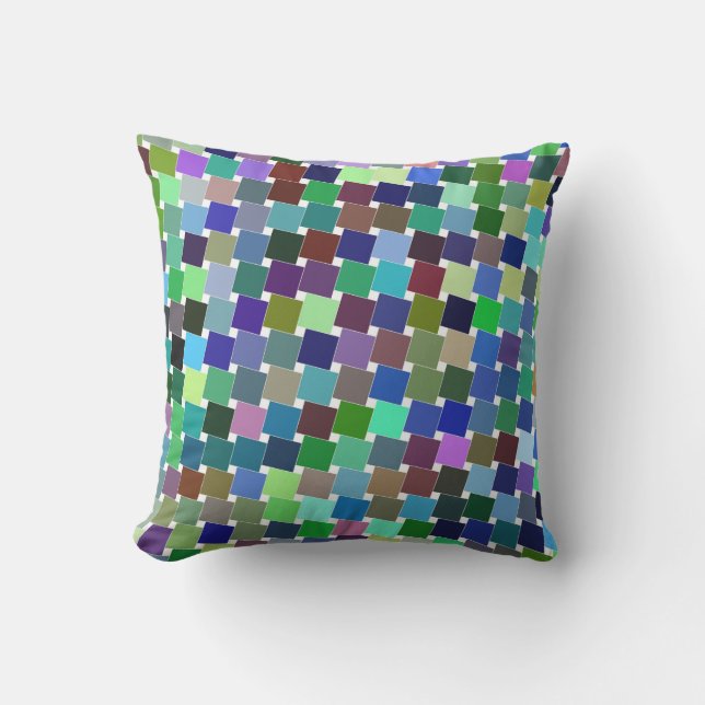 Geometric abstract shapes in colours cushion (Front)