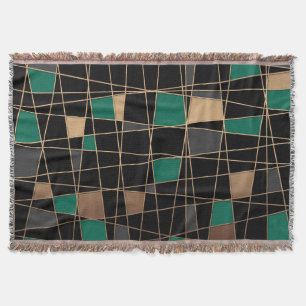 Geometric, abstract throw blanket