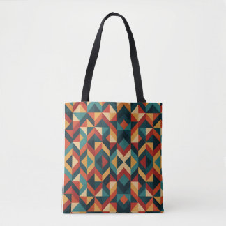 geometric abstract tote bag