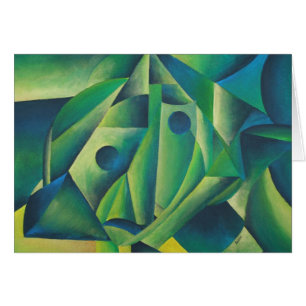 Geometric Abstract Village Woman And Headscarf