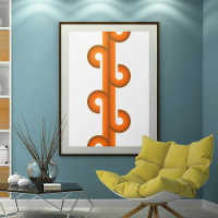 Geometric Abstract Wave Stripes Fusion Art Pattern