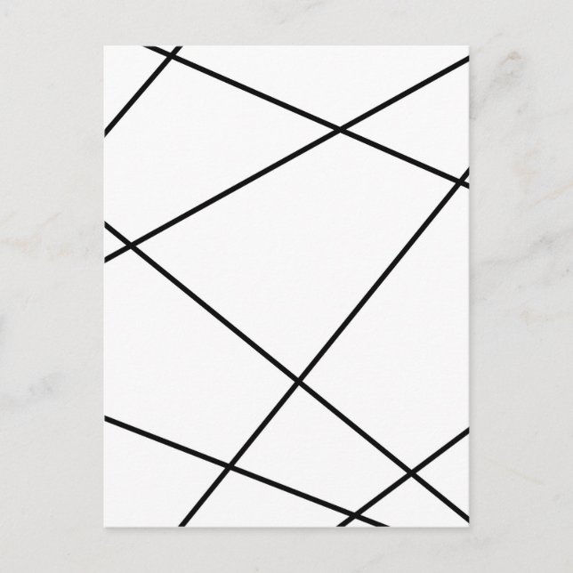 Geometric abstract - white and black. postcard (Front)