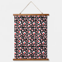 Geometric Abstract White Spheres Bright Red Circle