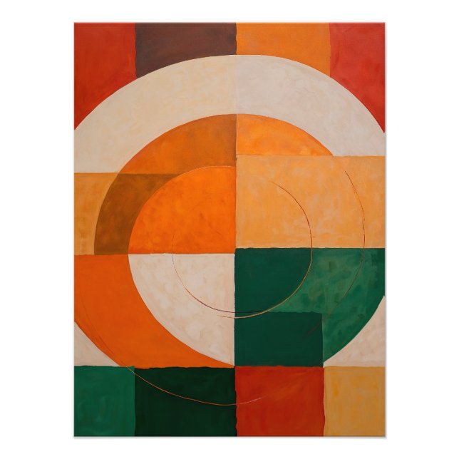 Geometric Abstract with Arcs Photo Print (Front)