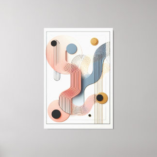 Geometric Abstraction in Bold Colors Canvas Print