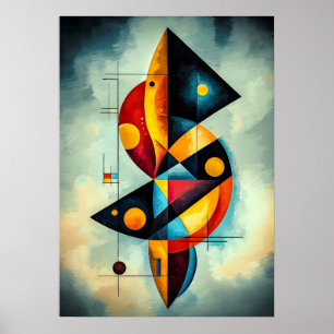 Geometric Abstraction - Kandinsky Inspired Poster