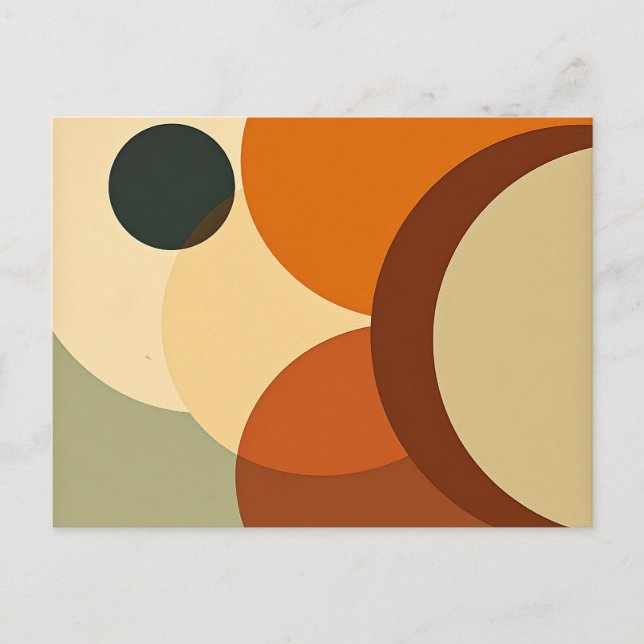 Geometric Abstraction with Overlapping Circles  Postcard (Front)