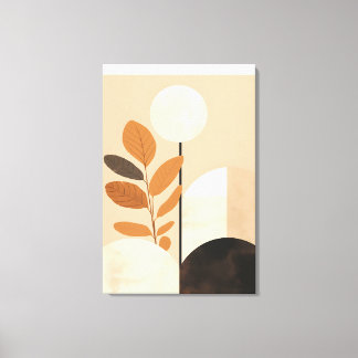 Geometric Abstractions: Leaves in Art Canvas Print