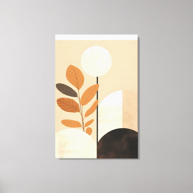 Geometric Abstractions: Leaves in Art Canvas Print (Front)