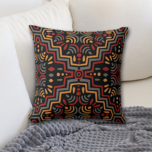 Geometric African Pattern Cushion
