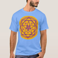 Geometric Alchemy Symbols Purple and Yellow Design