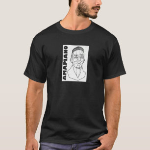 Geometric Amapiano Man Portrait T-Shirt