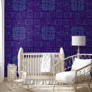 Geometric and abstract blue design wallpaper